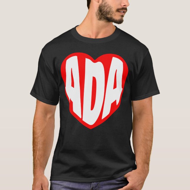 Ada i mitt hjärta present t shirt (Framsida)