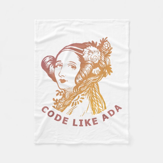 Ada Lovelace Dawn Gradient Code Like Ada  Fleecefilt (Framsidan)