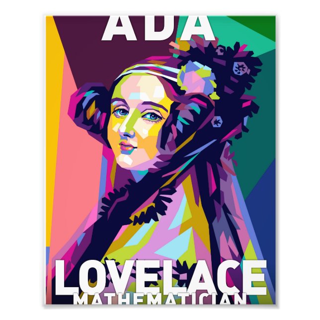 Ada Lovelace POPART Fototryck (Framsidan)