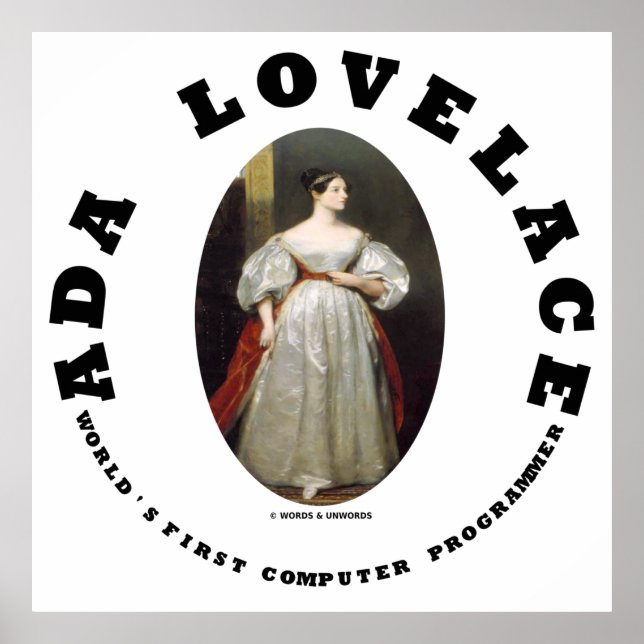 Ada Lovelace World's First Computer Programmer Poster (Framsidan)