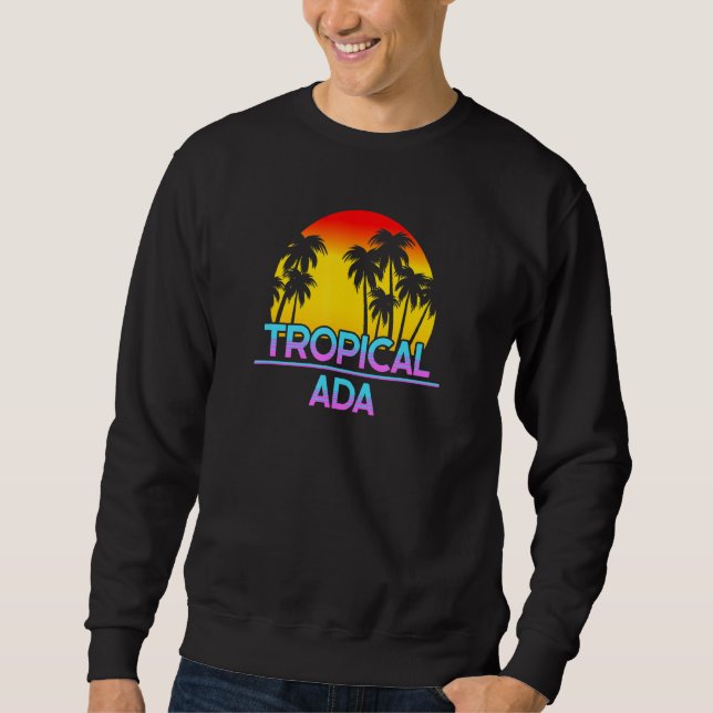 Ada Michigan Funny Ironic Weather Lång Ärmad Tröja (Framsida)
