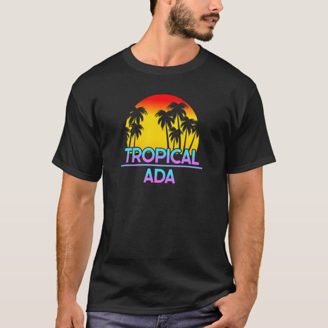 Ada Michigan Funny Ironic Weather T Shirt (Framsida)