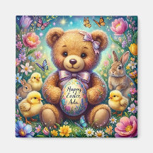 ADA ~ Påsk-Teddy ~ Magnet
