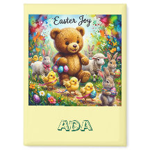 ADA ~ PÅSKE TEDDYBJÖRN Påskkycklingar ~ Magnet