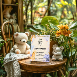 Adabel Giraffe och Elephant 2nd Birthday Inbjudningar