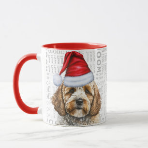 Adabla Cockapoo och Woof Art jul Mugg