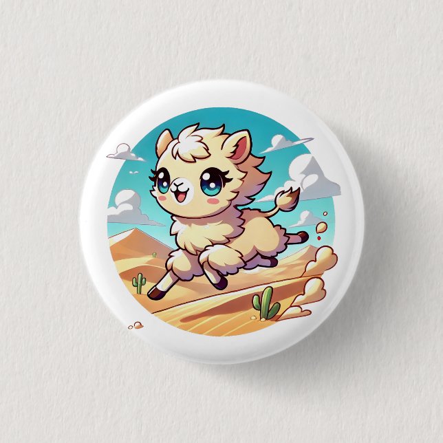 Adabla kamelgränser över en sandöken knapp (Framsida)