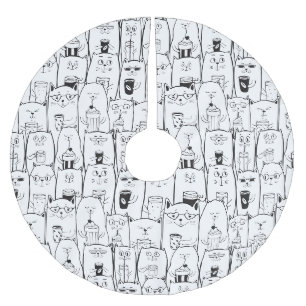 Adabla katter julgransmatta borstad polyester