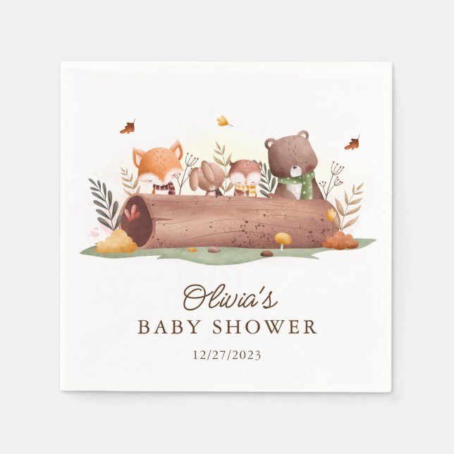 Adabla trädsdjur pappersservett (Framsidan)