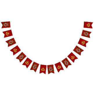 Adair Clans Emblem/Tartan & Guld Kronad Tistel Vimplar