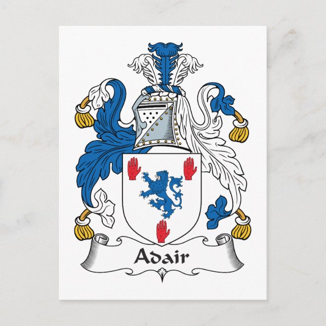 Adair Family Crest Vykort (Framsida)