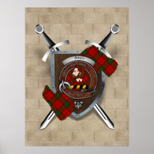 Adair Klan Badge Crossed Swords Poster 18x24