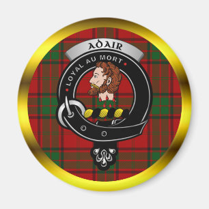 Adair Klan Badge & Tartan Magnet