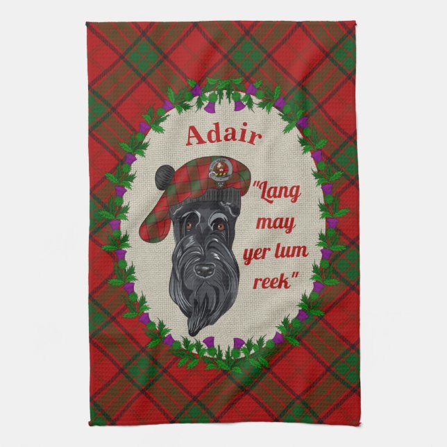 Adair Scottie Hund Kitchen Towel Kökshandduk (Vertikal)
