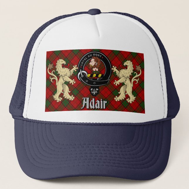 Adair Scottish Tartan & Badge Truckerkeps (Framsida)