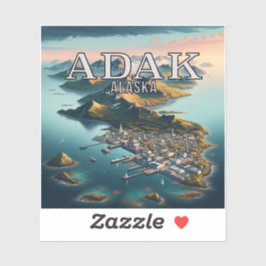 Adak Alaska 3 Inch Vinyl Sticker Klistermärken