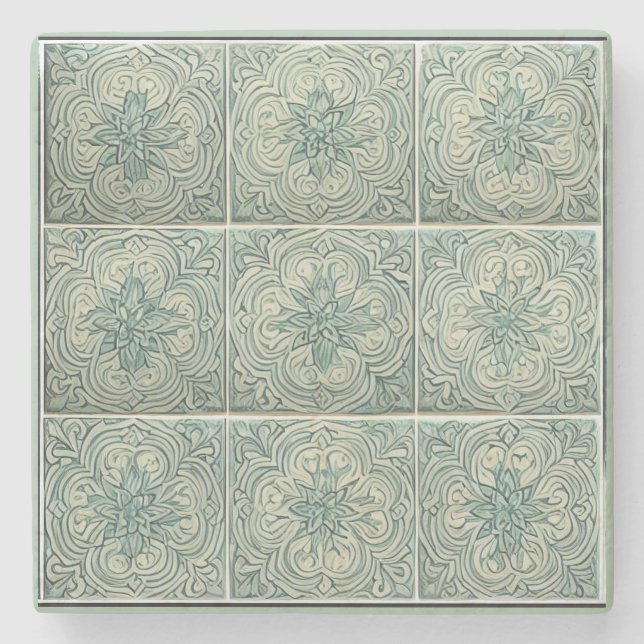 Adalusisk traditionell keramik art 1 stenunderlägg (Framsidan)