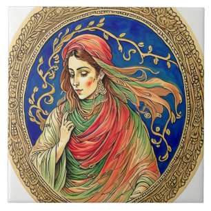Adalusisk traditionell keramisk art nr 8 kakelplatta