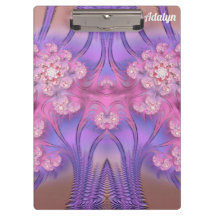 ADALYN ~ PASTEL 3D! Rosa, Mauve GLOSSY Clipboard