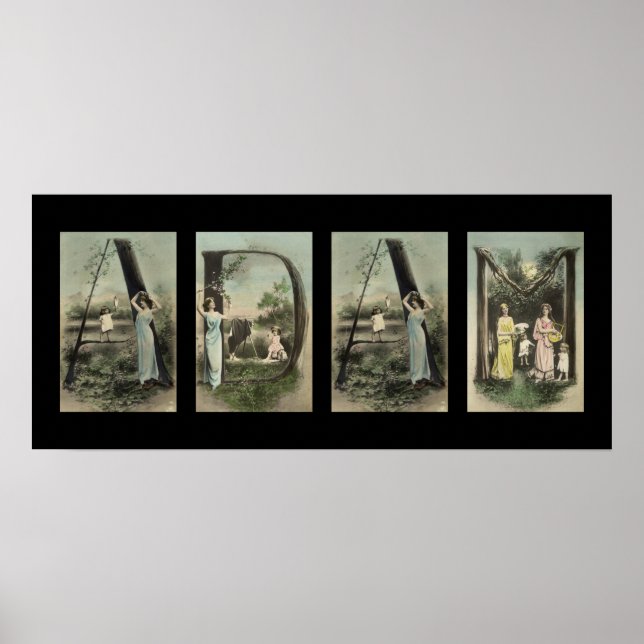 ADAM Alphabet Brev Namn Art Poster (Framsidan)