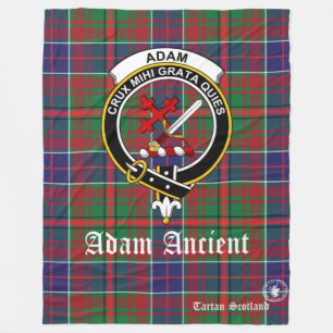 Adam Ancient Klan Tartan Scotland Fleece Blanket