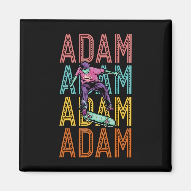Adam anpassad skateboard Hob  Magnet (Framsidan)