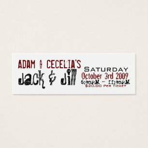 Adam & Cecelia Jack & Jill Litet Visitkort