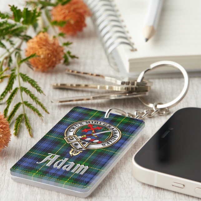 Adam Clan Badge/Tartan Rectangle (Högra Framsidan)