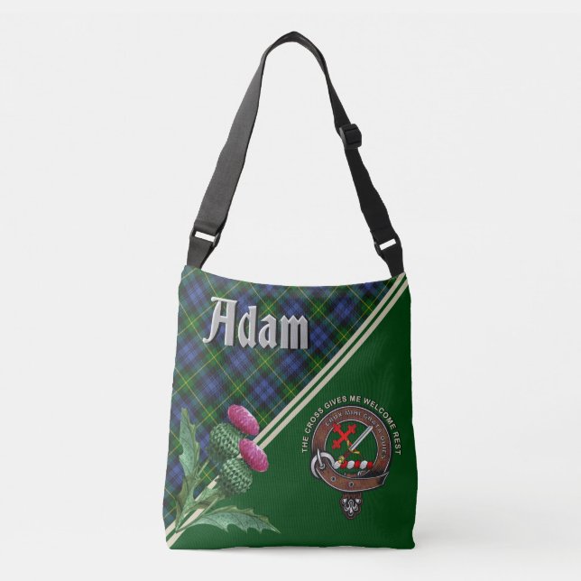 Adam Clan-märke & Tartan  Axelremmen Väskor (Framsida)