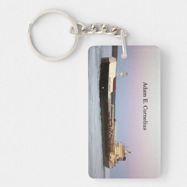 Adam E. Cornelius rectangle acrylic nyckelring (Framsidan)