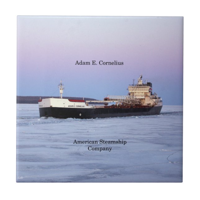 Adam E. Cornelius tile Kakelplatta (Framsidan)