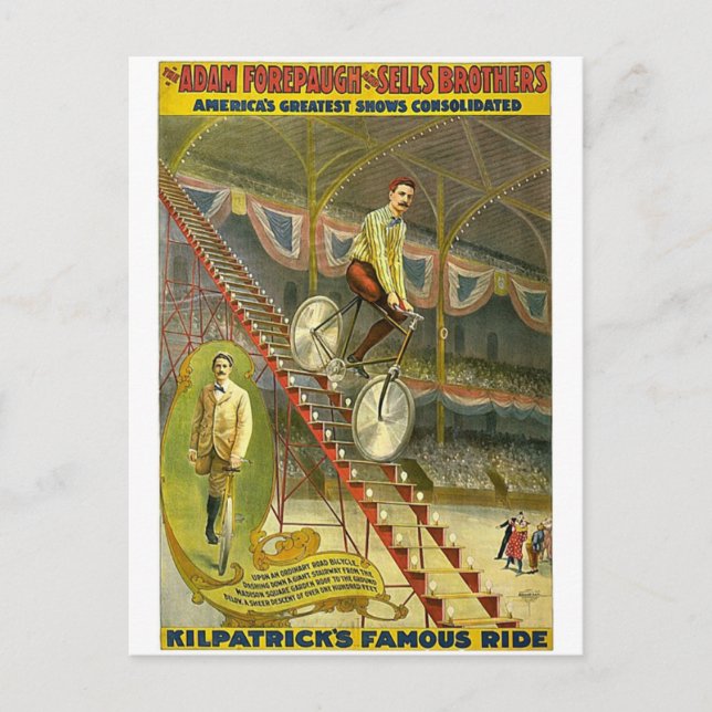 Adam Forepaugh och Sells Brothers America's gr Vykort (Framsida)