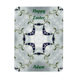 ADAM ~ Green and Blue Easter ~ card magnet ~