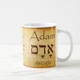 ADAM Hebrew Namn Mugg