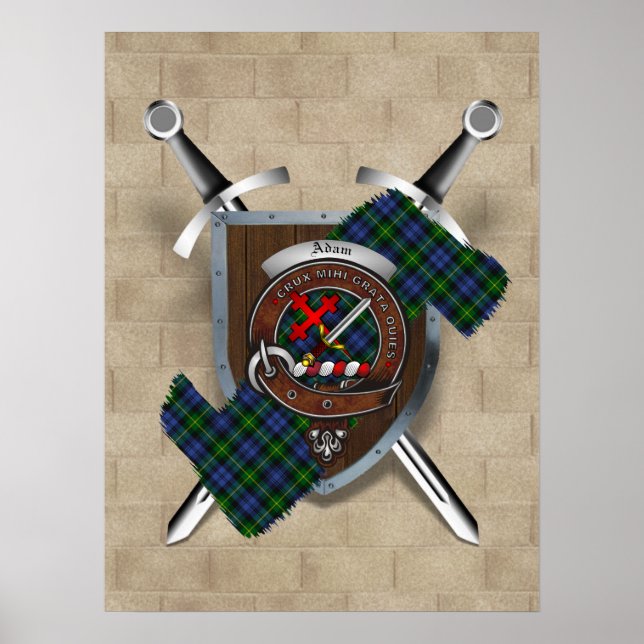Adam Klan Badge Crossed Swords Poster 18x24 (Framsidan)