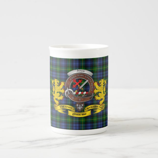 Adam Klan Badge & Tartan Jumbo Mugg Benporslin Mugg (Framsidan)