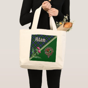 Adam Klan Badge & Tartan Large Tote Bag Jumbo Tygkasse