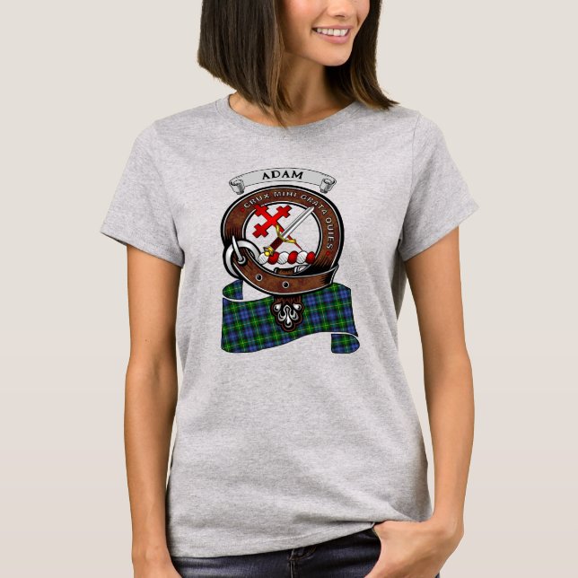 Adam Klan Badge & Tartan Women's T Shirt (Framsida)