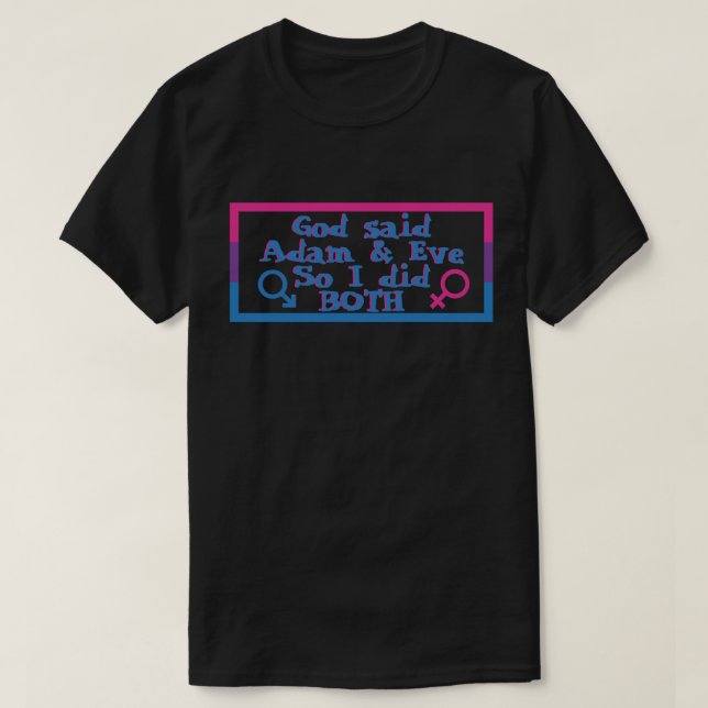 Adam & Kväll Bisexual Pride T Shirt (Design framsida)
