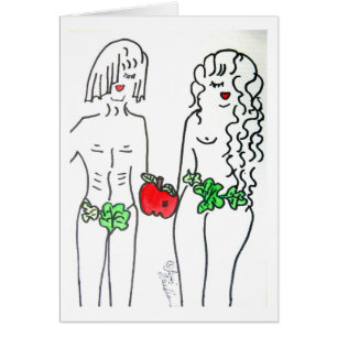 Adam & kväll hälsningskort