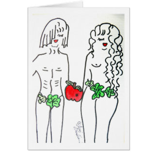 Adam & kväll hälsningskort