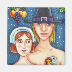 ADAM & KVÄLL PILGRIMS, BIBLICAL STOLLIG THANKSGIVI MAGNET