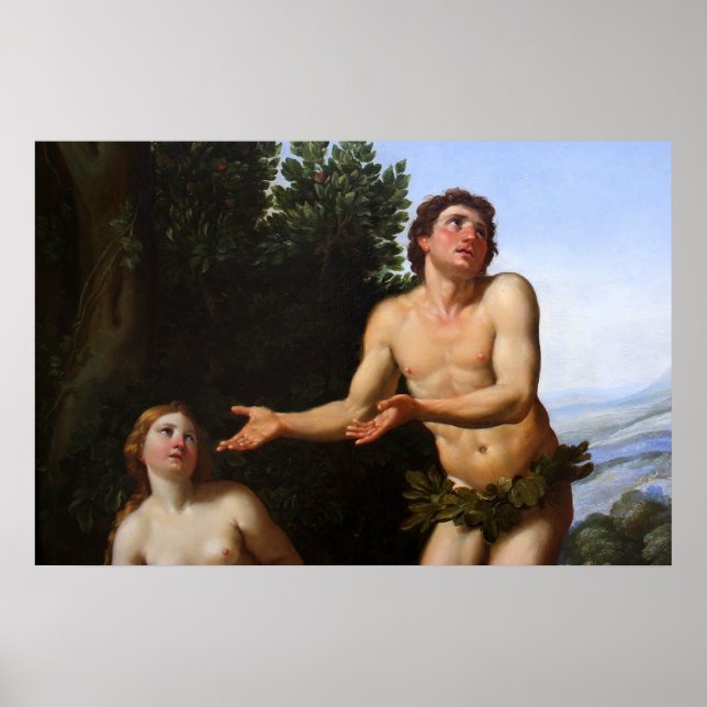 adam & kväll - träd mitt i trädgården poster (Framsidan)