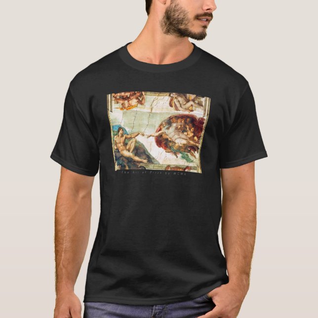 Adam Michelangelo Sistine Chapel P T Shirt (Framsida)