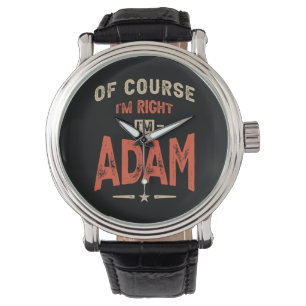 Adam Namn Funny Personlig Birthday Adam Armbandsur