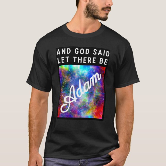Adam Namn gud Bible Creation Andlig T Shirt (Framsida)