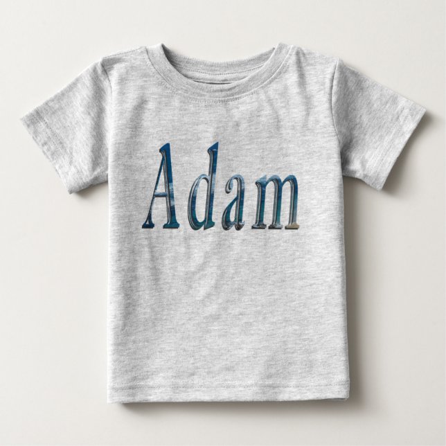 Adam Namn tillverkad med en persikobild, T Shirt (Framsida)