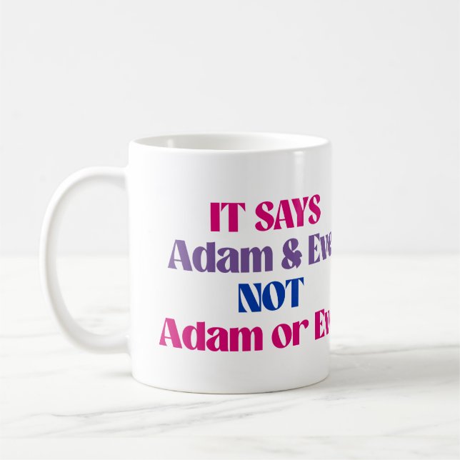 Adam och Eva inte Adam eller Eva Kaffemugg (Vänster)