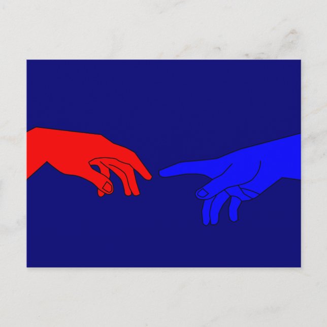 Adam och Gud Vykort (Framsida)