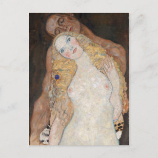 Adam och Kväll av Gustav Klimt Vykort